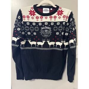 JACK DANIEL'S Tennessee Whiskey Black Pullover Holiday Christmas Sweater Mens Sm